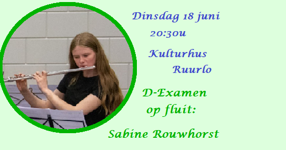 D-examen Sabine Rouwhorst 18 juni